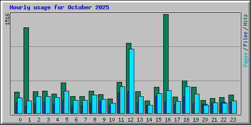 Hourly usage for October 2025
