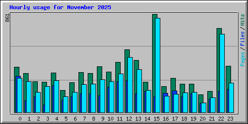 Hourly usage for November 2025
