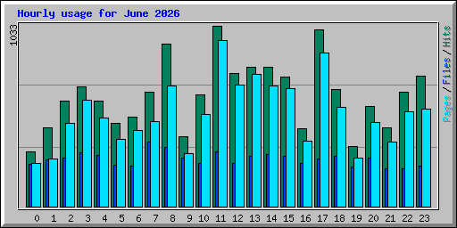 Hourly usage for June 2026